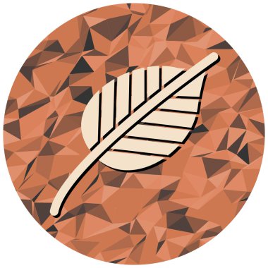 Bir yaprak simgesinin vektör illüstrasyonu