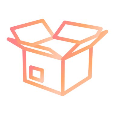 Kutu. Web simgesi basit illüstrasyon