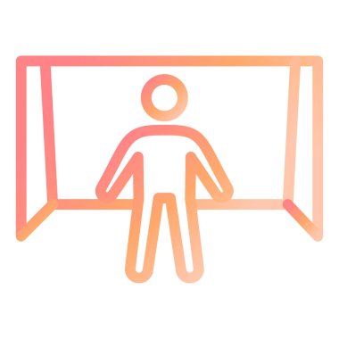 Kaleci modern ikon vektör illüstrasyonu 