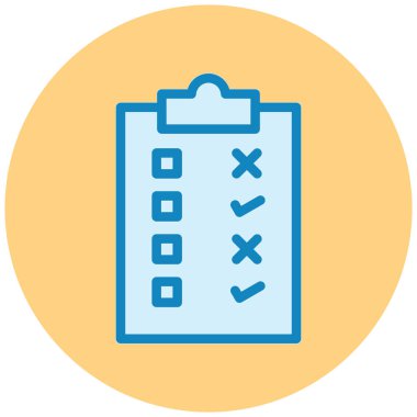 Kontrol listesi. Web simgesi basit tasarım