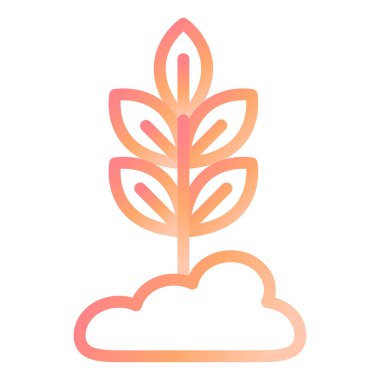 Bitki. Web simgesi basit illüstrasyon