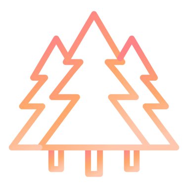 Orman. Web simgesi vektör illüstrasyonu