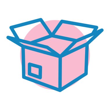 Kutu. Web simgesi basit illüstrasyon