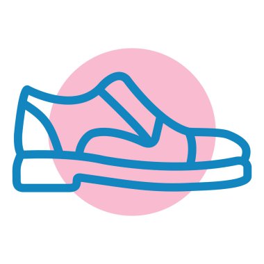 Ayakkabı. Web simgesi basit illüstrasyon