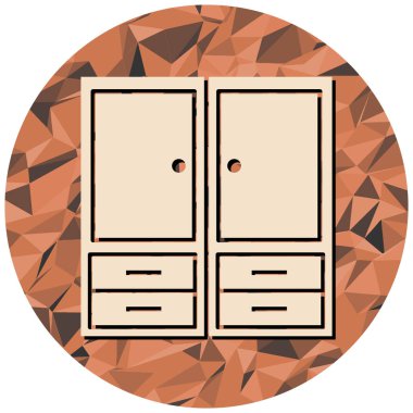 Gardırop. Web simgesi basit illüstrasyon