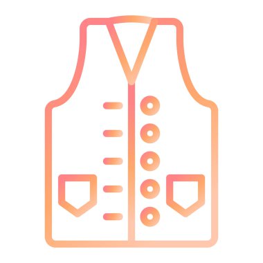 Yelek. Web simgesi basit illüstrasyon