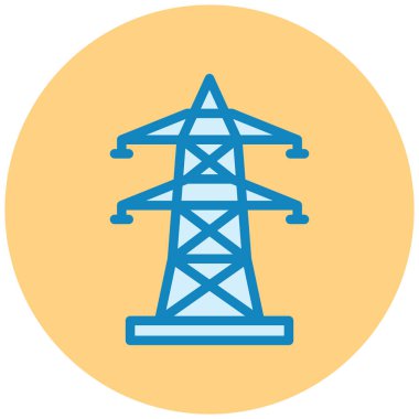 Elektrik santrali. Vektör illüstrasyonu