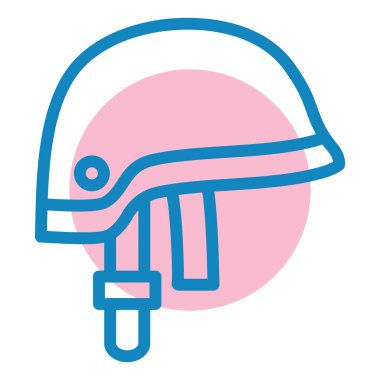 Miğfer. Web simgesi basit illüstrasyon