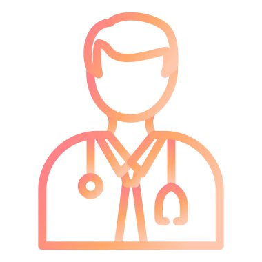 Doktor. Web simgesi basit tasarım