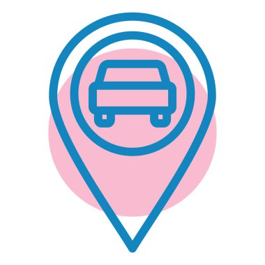 Araba iğnesi. Basit resimleme