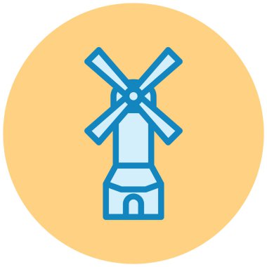 Yel değirmeni Web simgesi basit illüstrasyon