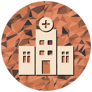 Hastane inşa vektör illüstrasyonu