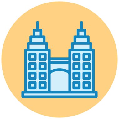 Bina. Web simgesi basit illüstrasyon