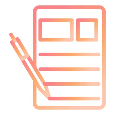 Makale. Web simgesi basit illüstrasyon