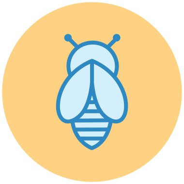 Arı. Web simgesi vektör illüstrasyonu