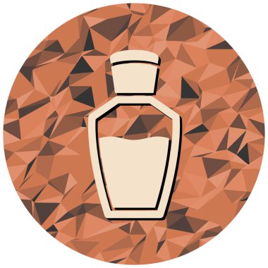 Parfüm ikonu. Web için mineral taşı vektör simgelerinin düz çizimi