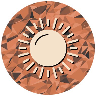 Güneş ikonu. düz dizayn biçimi 10