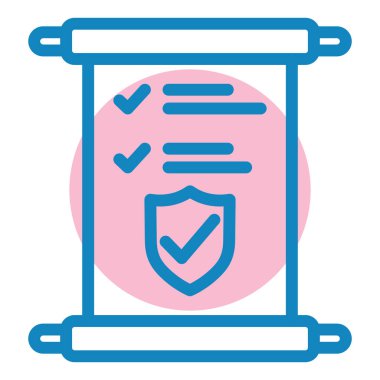 belge simgesi vektör illüstrasyonu