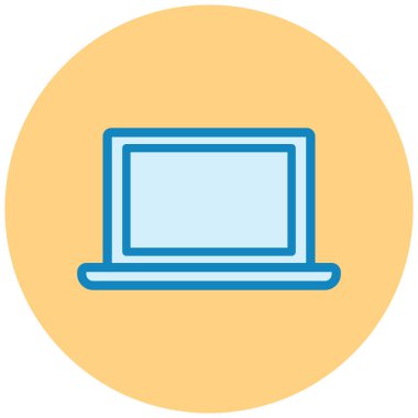 laptop vektör simgesi modern basit tasarım