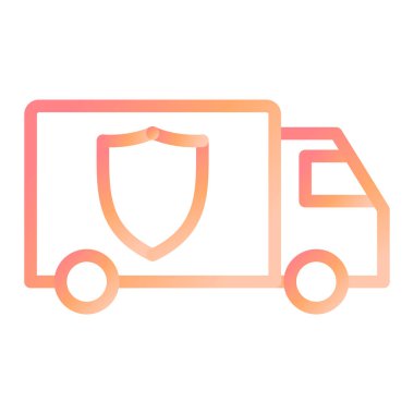 Güvenlik minibüsü. Web simgesi