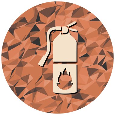 Yangın söndürme ikonu. Web tasarımı için gaz soba vektör simgelerinin izometriği