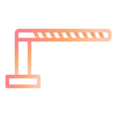 Bariyer. Web simgesi basit illüstrasyon