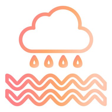 Fırtına. Web simgesi basit illüstrasyon 