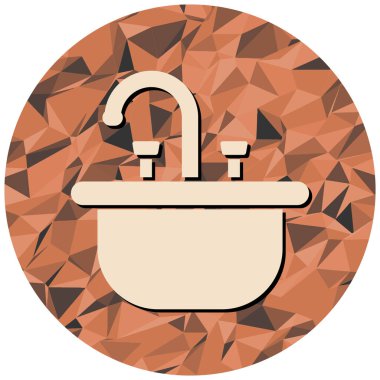 Küvet. Web simgesi basit tasarım