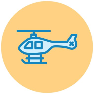 Helikopter. Web simgesi basit illüstrasyon
