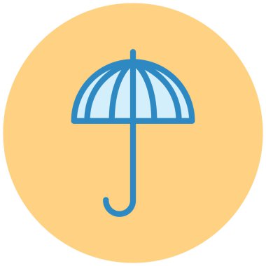 Şemsiye. Web simgesi basit illüstrasyon