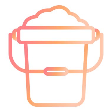 Kum kovası. Web simgesi basit illüstrasyon