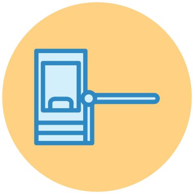 Telefonun zaman modern simgesiyle vektör illüstrasyonu