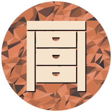 Kabine ikonu vektör illüstrasyonu