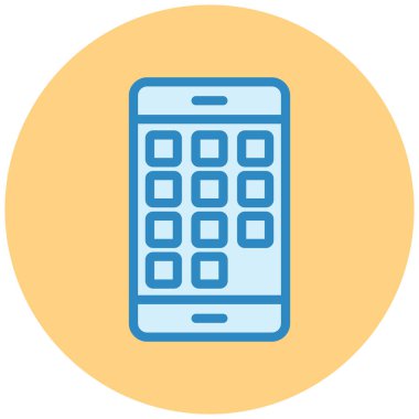 Cep telefonu. Web simgesi basit illüstrasyon