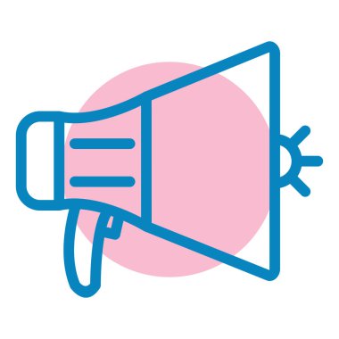 Megafon. Web simgesi basit illüstrasyon