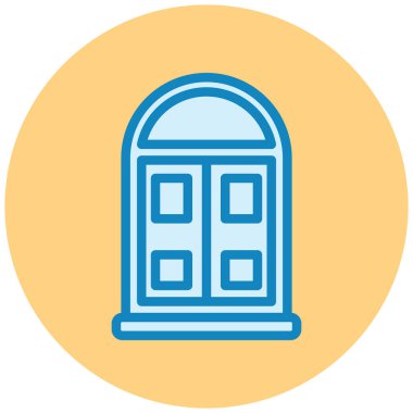 Kapı. Web simgesi basit illüstrasyon