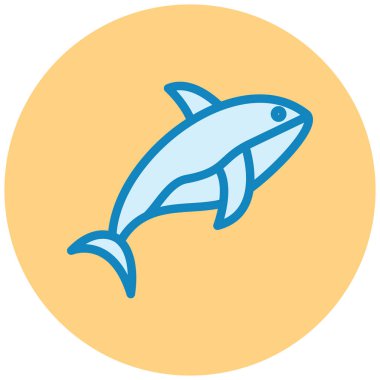 Balık. Web simgesi basit illüstrasyon