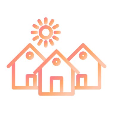 Komşu simgesi vektör illüstrasyonu