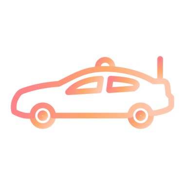 Polis arabası. Web simgesi basit illüstrasyon 