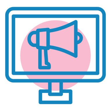 Konuşmacı. Web simgesi basit illüstrasyon