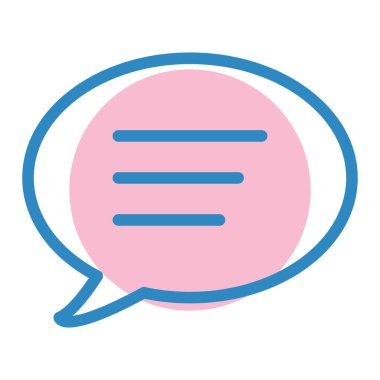 Sohbet kabarcığı vektör illüstrasyonu