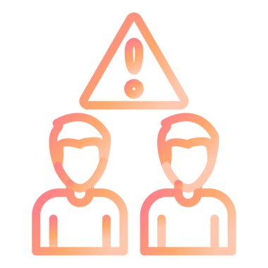 Kalabalıktan uzak dur. Web simgesi basit illüstrasyon 