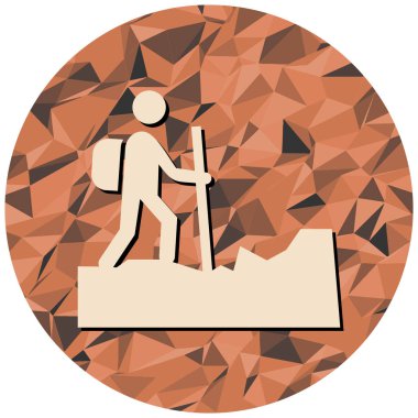 Yürüyüş man simgesi, vektör illüstrasyonu basit tasarım