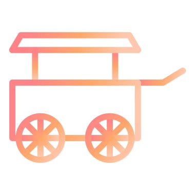 Dondurma arabası modern ikon vektör illüstrasyonu 