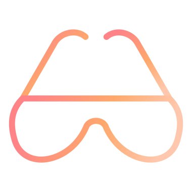  Güvenlik Gözlüğü Modern ikon vektör çizimi 