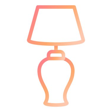 Masa lambası. Web simgesi basit illüstrasyon