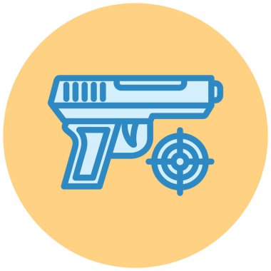 Silah. Web simgesi basit illüstrasyon