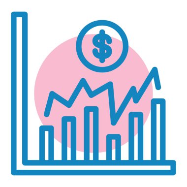 finansal büyüme grafik vektörü çizimi