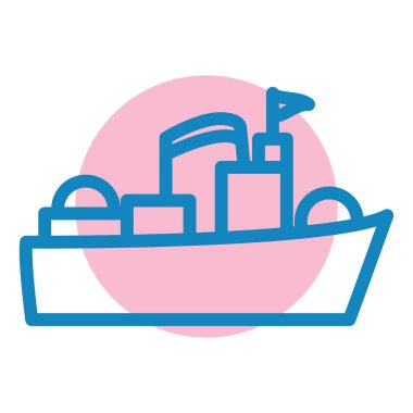 Tekne. Web simgesi basit illüstrasyon