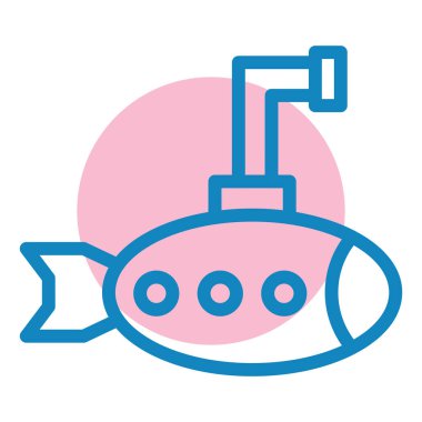 Denizaltı. Web simgesi basit illüstrasyon